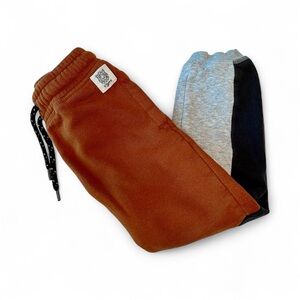 H&M Boys 4T Colorblock Brushed Fleece Joggers Casual Cozy Sweatpants